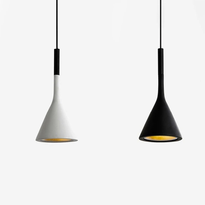 Soren Modern Pendant Lights in shown in black and white