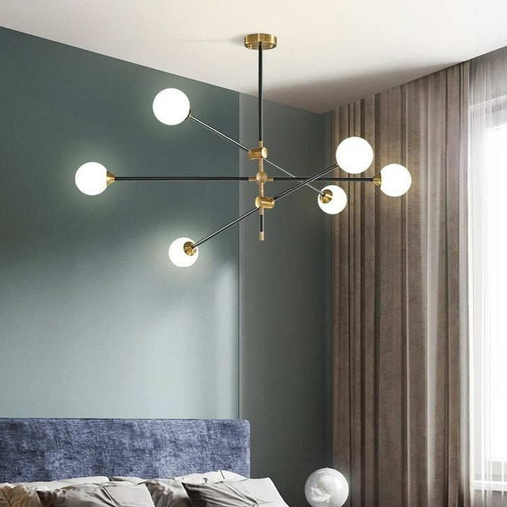 white frosted glass multi-bulb light fixture