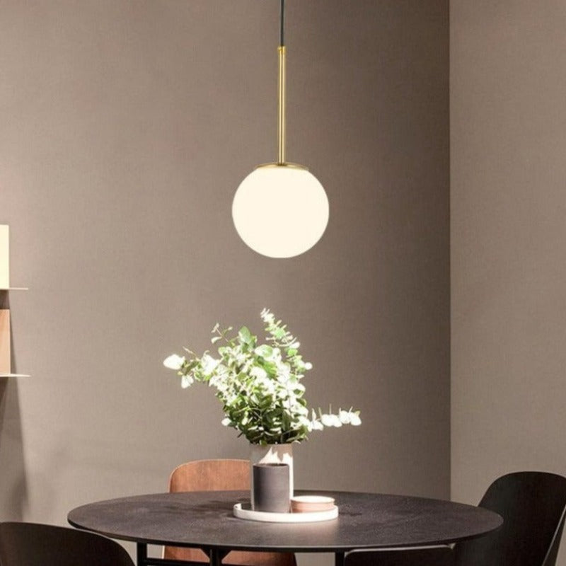 Modern globe pendant light