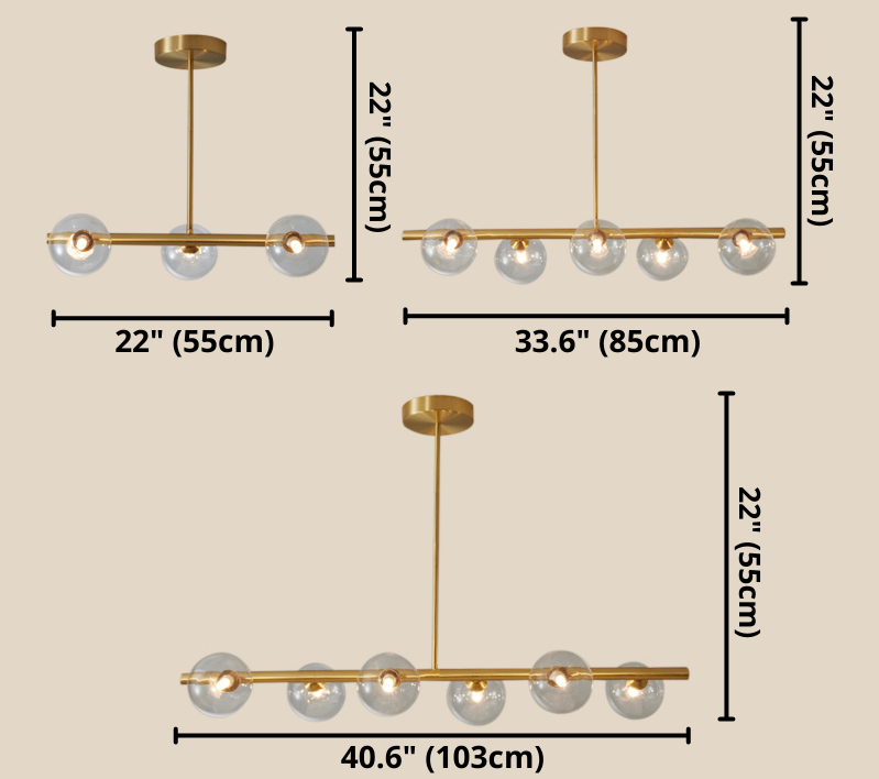 Justine Chandelier Dimensions