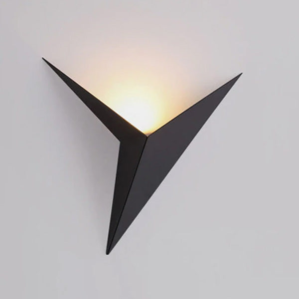 black geometric wall sconce