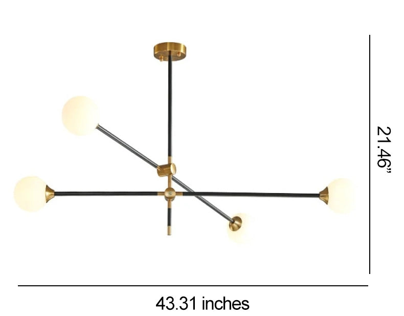 Kaden Art-Deco Sculptural Chandelier