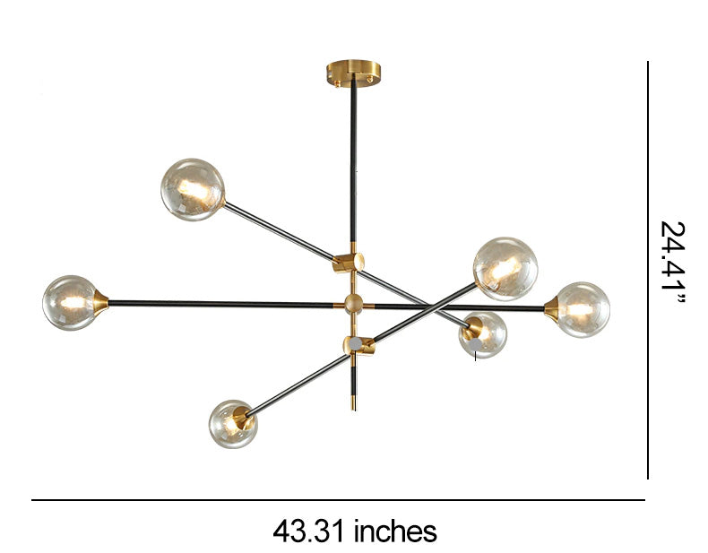 Kaden Art-Deco Sculptural Chandelier