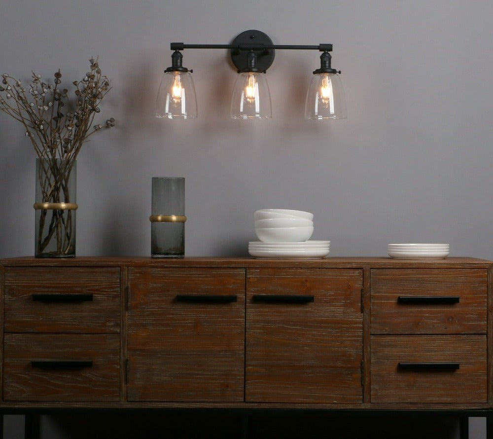 Adara Clear Glass Bathroom Vanity Lighting