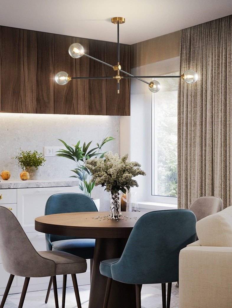 Kaden Art-Deco Sculptural Chandelier