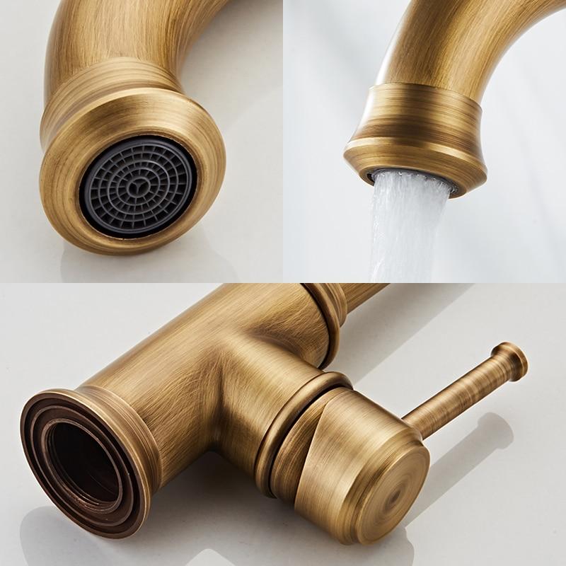 Vintage Aged-Brass Kitchen Faucet