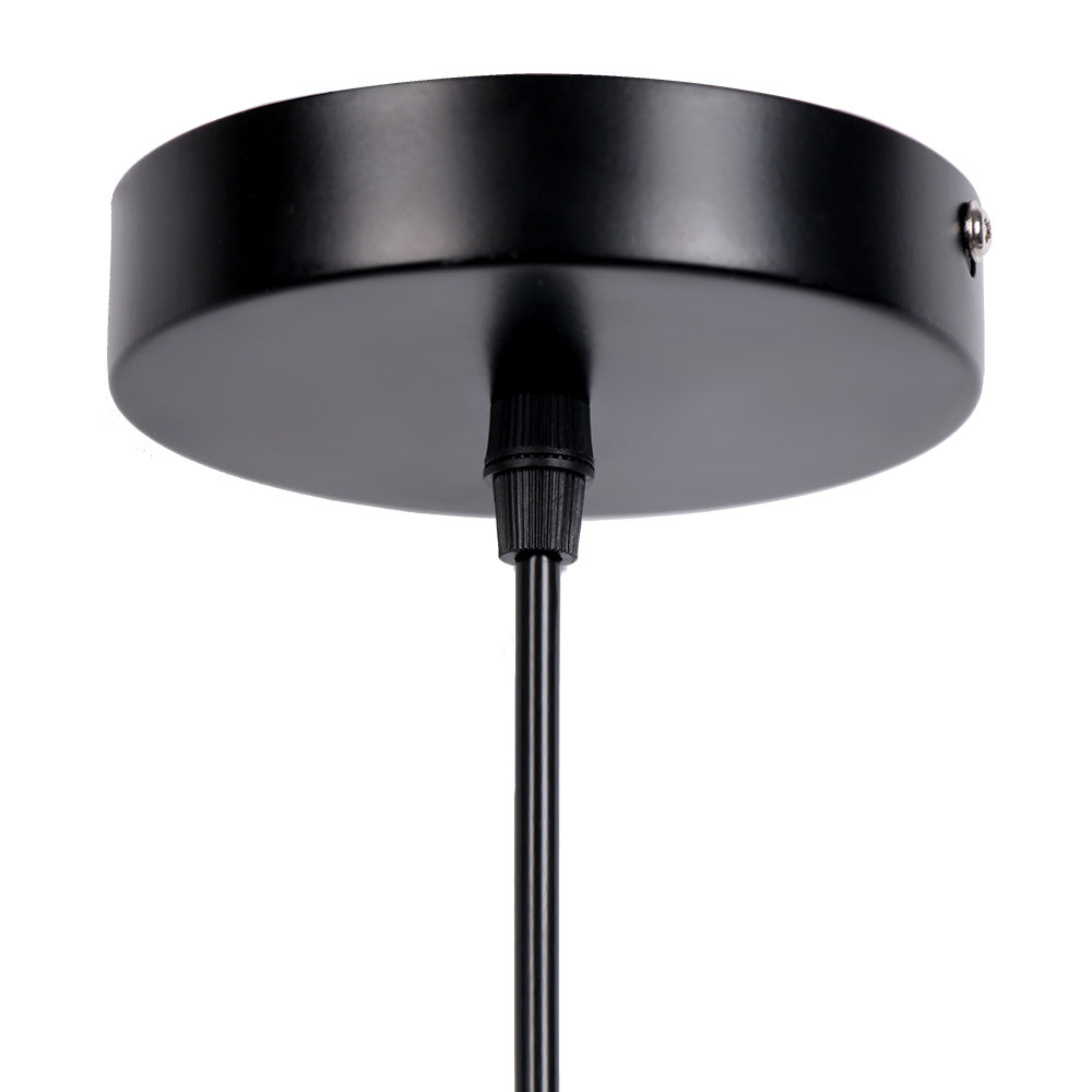 Base of Black Retro hanging pendant cafe lighting with edison bulb