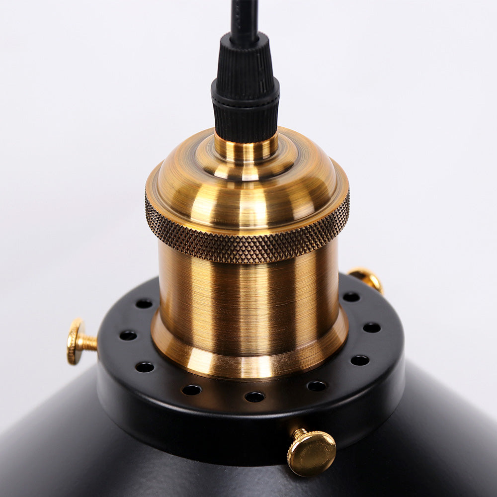 Vintage Black and Brass Cafe Pendant Lights