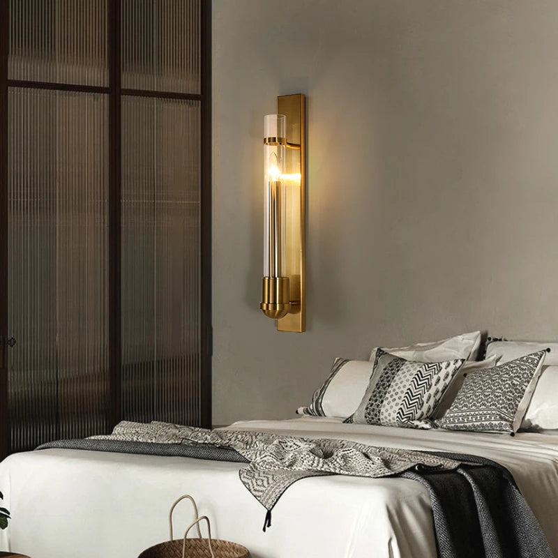 Southall Modern Candlestick Wall sconce shown as a bedroom sconce