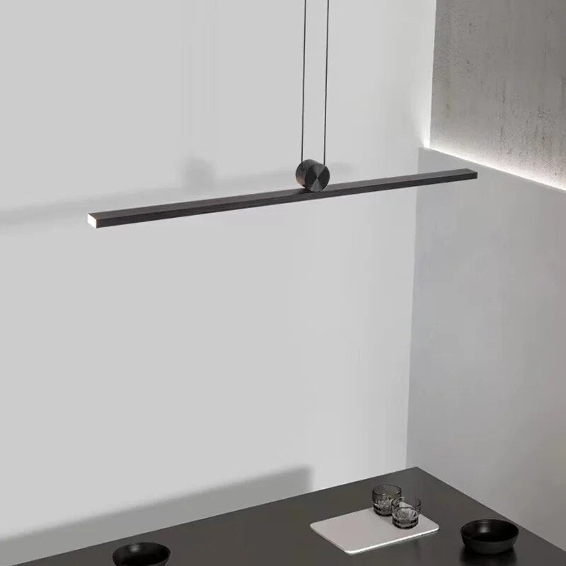 Modern Minimalist linear light chandelier