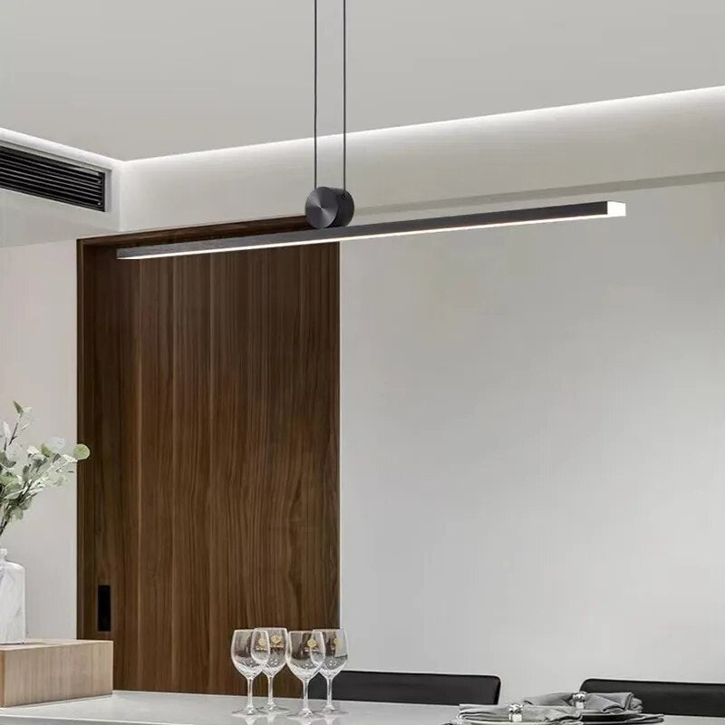 Modern Minimalist horizontal hanging light chandelier