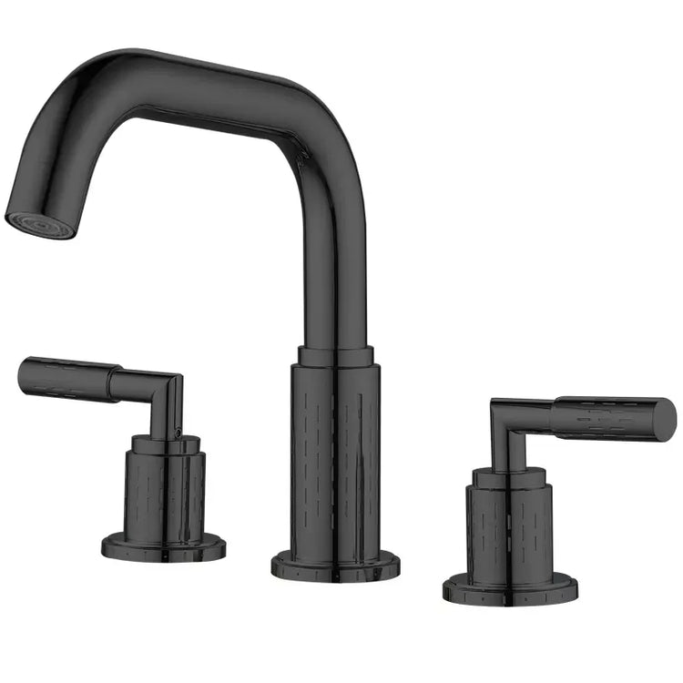 Goose Neck Black Bathroom sink Faucet single hole, single handle