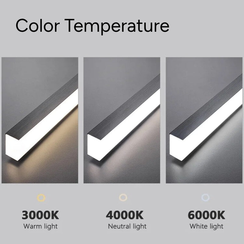 color temperature illustration for modern linear hanging light
