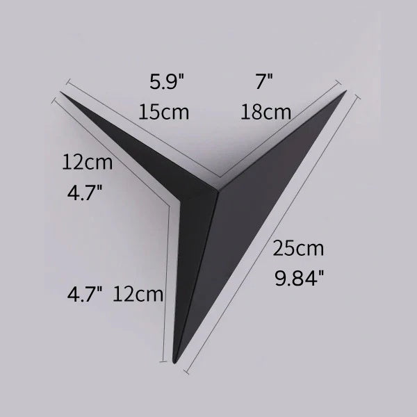 Dimensions of modern geometric wall sconce