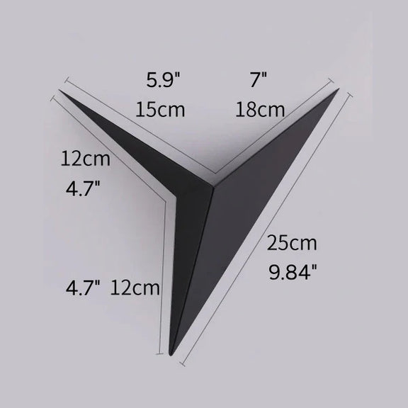 dimensions of modern geometric wall sconce