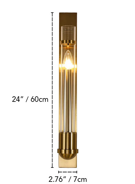 Dimensions of Southhall modern candlestick wall sconce