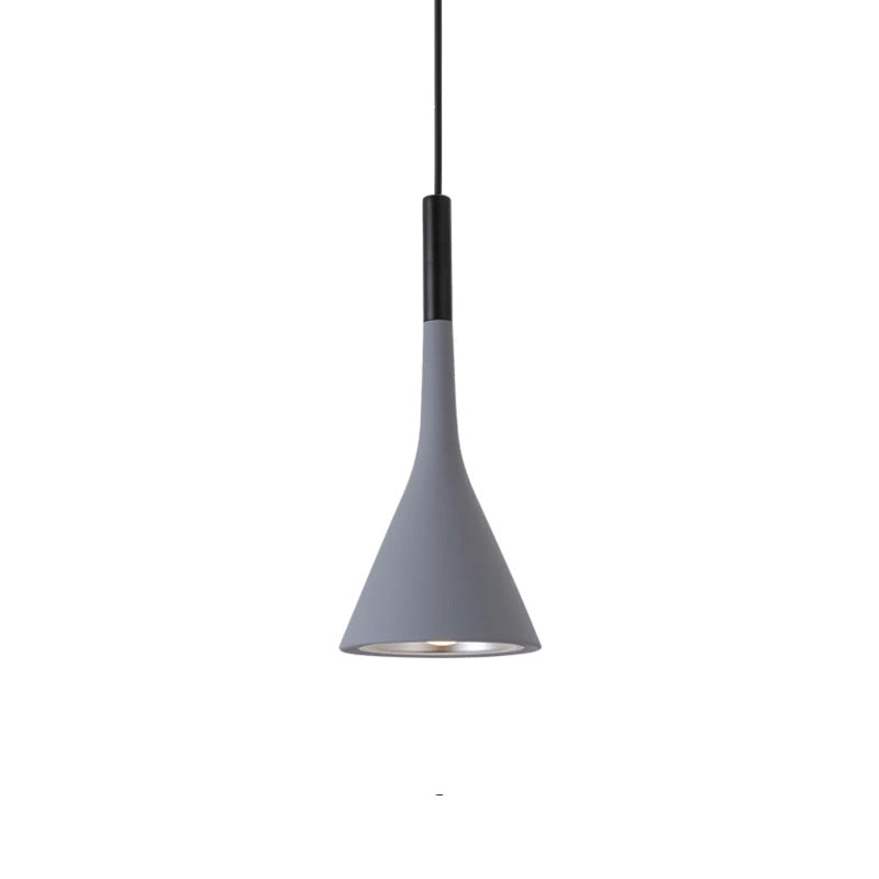 Gray modern pendant light in Scandinavian style