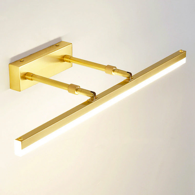 Bathroom Mirror Lighting LED in Gold Finish with warm white light