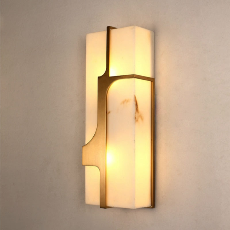 marbled glass wall sconce