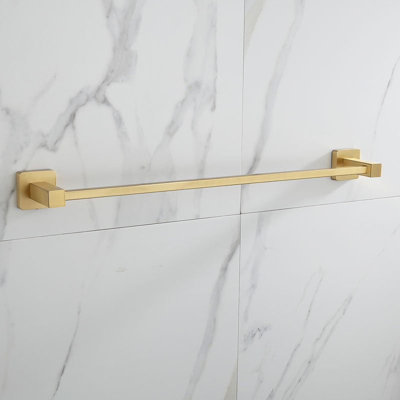 Brushed gold towel bar