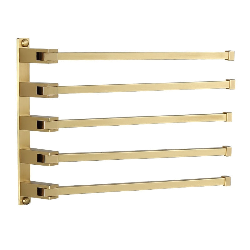 brushed gold multiple towel bar