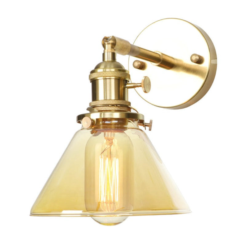 amber classic style copper wall sconce
