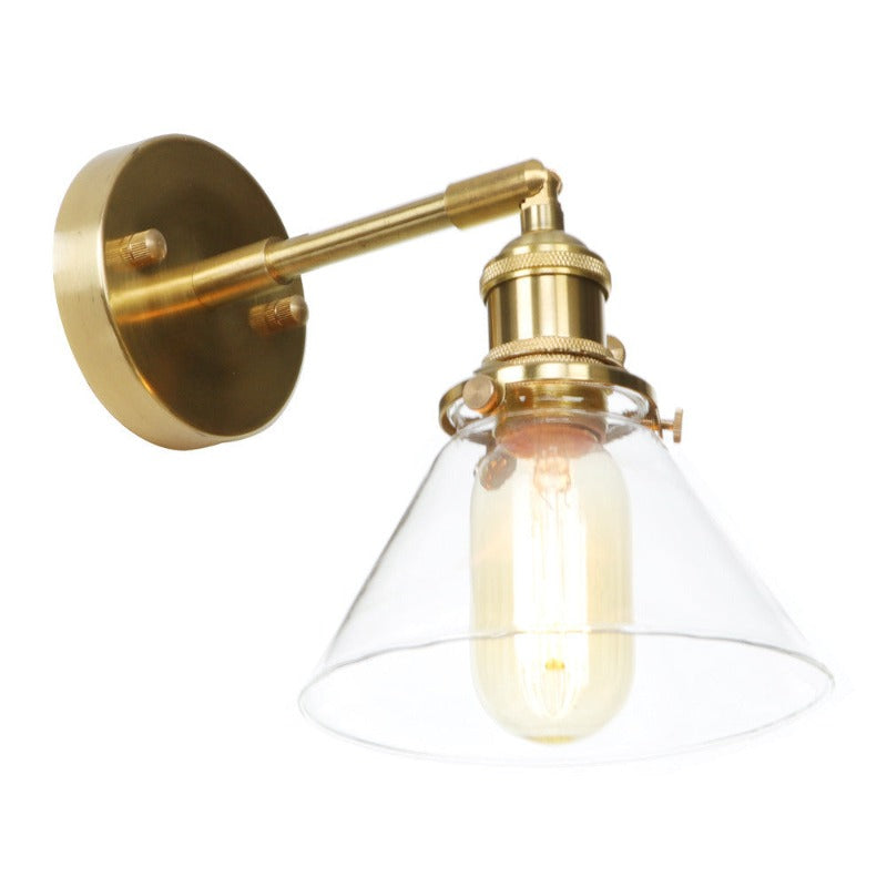 clear glass retro classic wall sconce