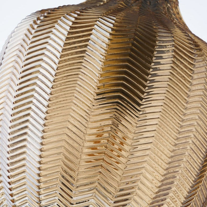Chevron Textured Glass Pendants