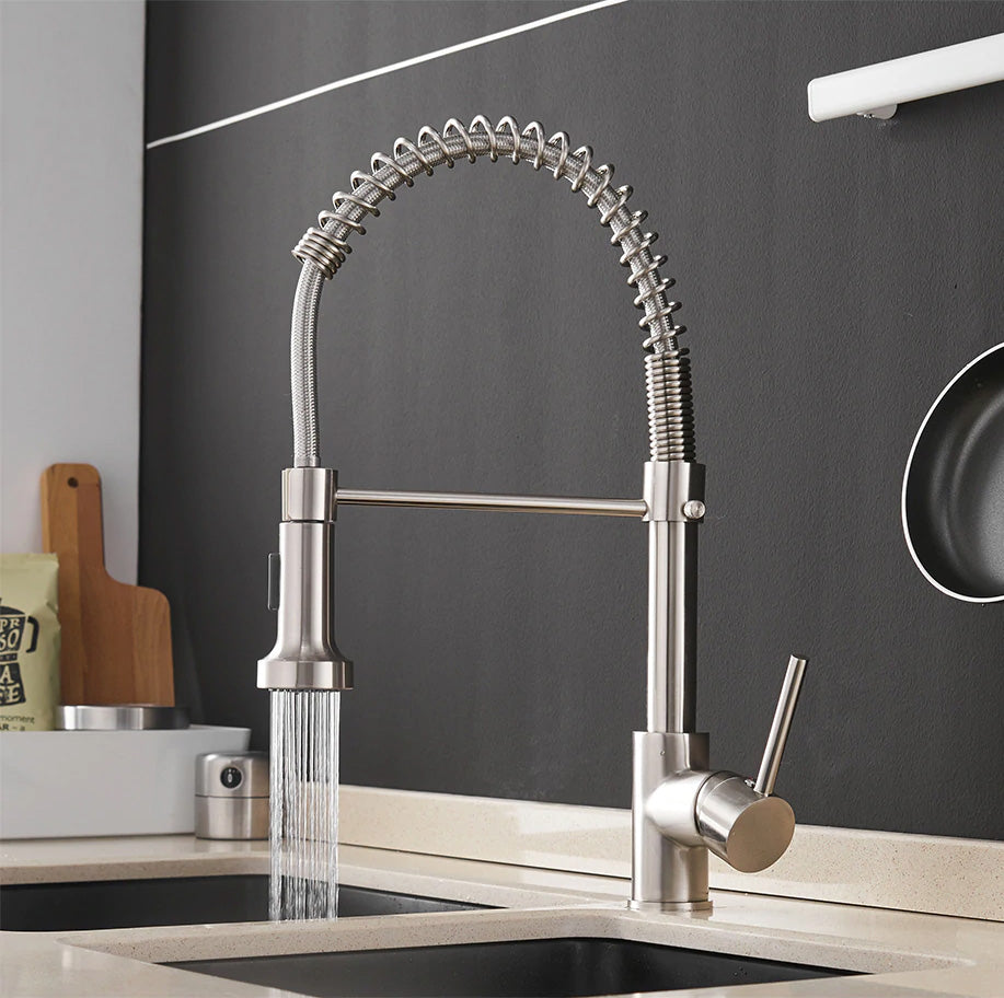 Chrome Commercial Pull Down kitchen  Faucet