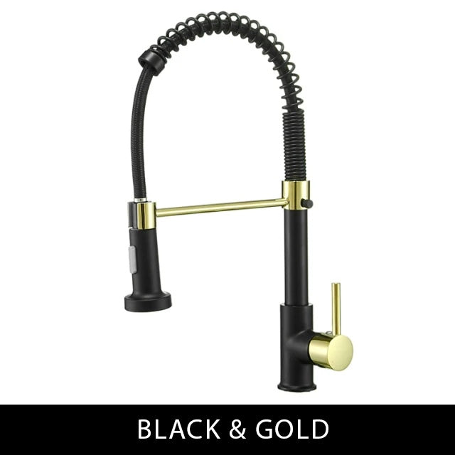 Commercial Style Kitchen Faucet with Pull Down Sprayer
