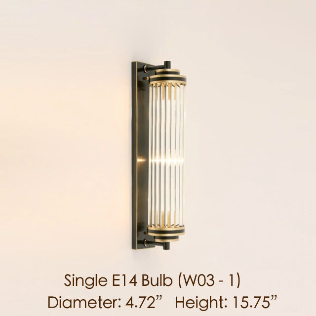Fluted Wall Sconce Single bulb