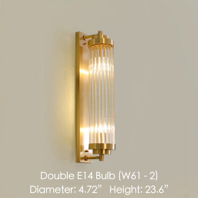 Fluted Wall Lamp, double bulb