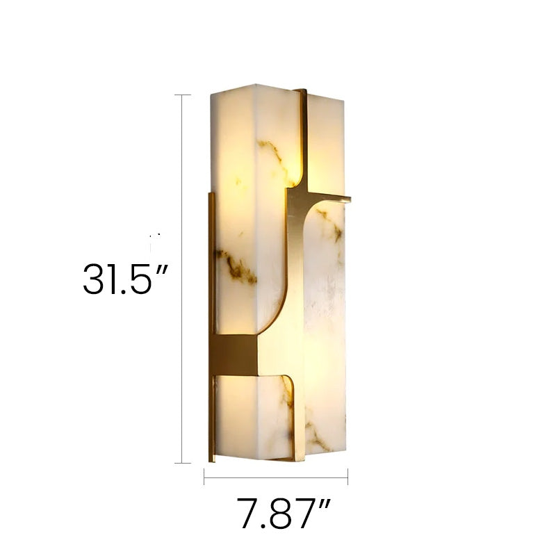 marbled glass  wall sconce shown in large