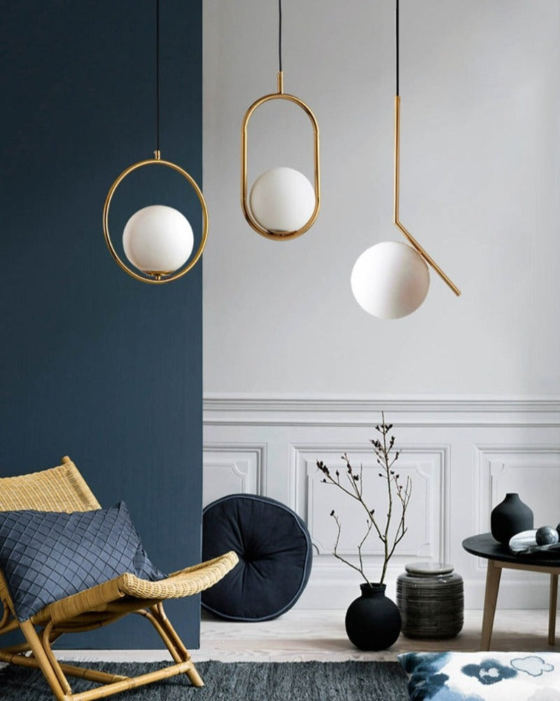 modern geometric pendant lights