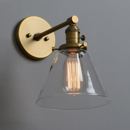 Antique Brass Farmhouse Wall Sconce