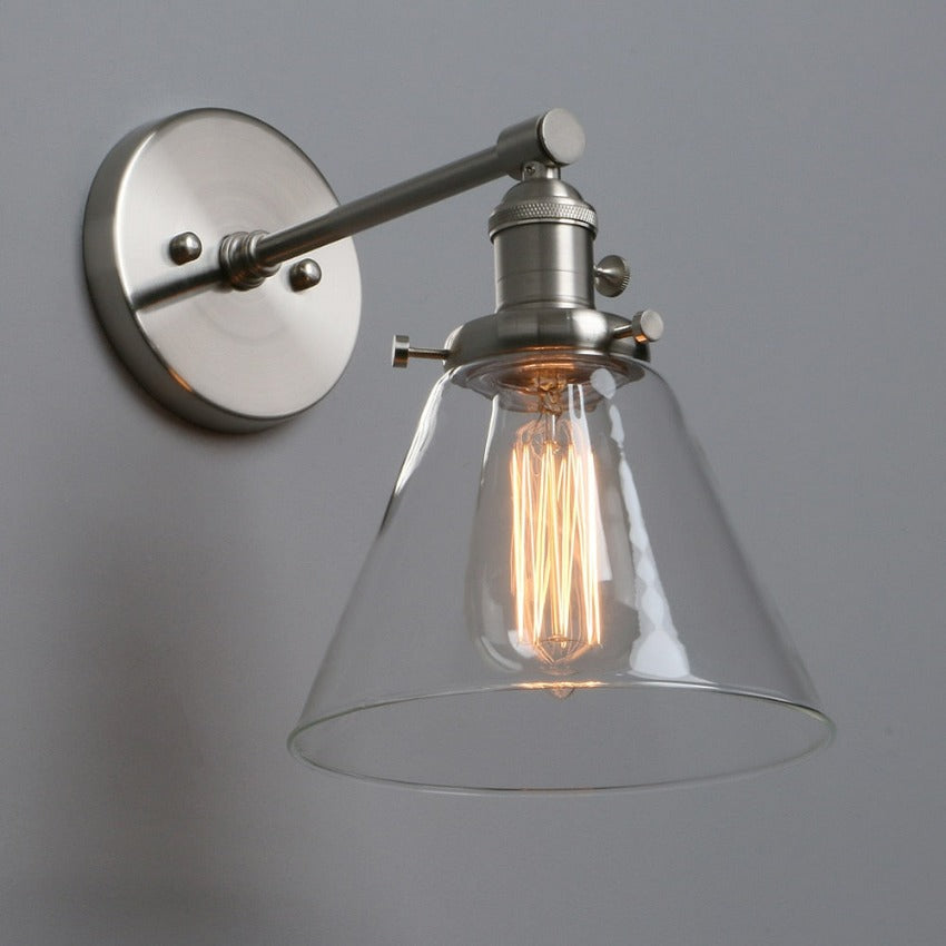 Brushed Nickel Farmhouse Wall Lamp