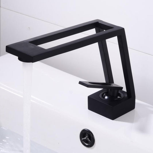 hollow framed bathroom faucet in Black Finish