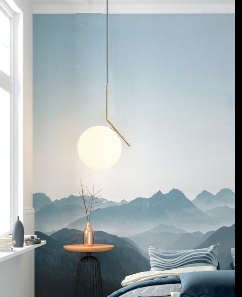 modern diagonal hanging pendant light