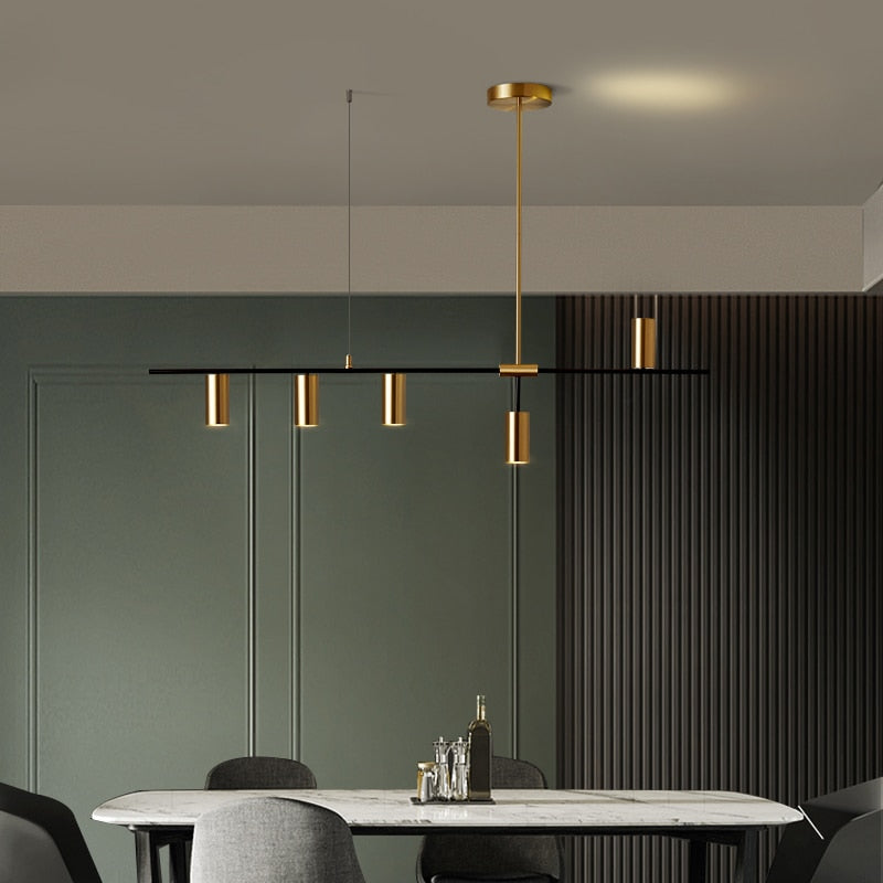 Modern horizontal chandelier for dining rooms