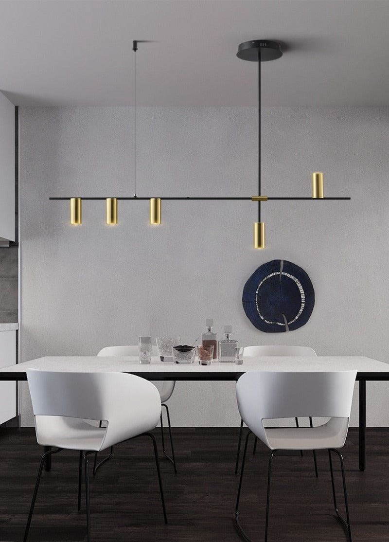 Modern horizontal chandelier for dining tables