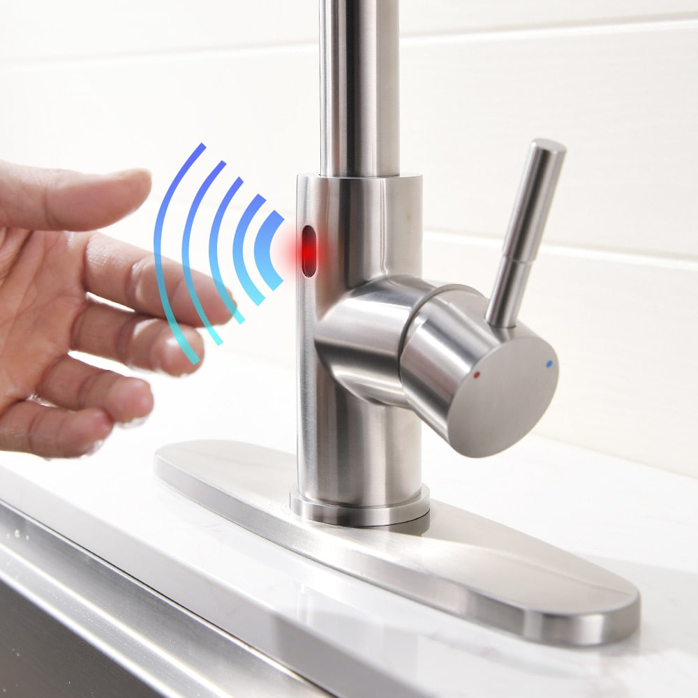 Motion Activated Kitchen Faucet with Smart Sensor, Pull Down Sprayer ...