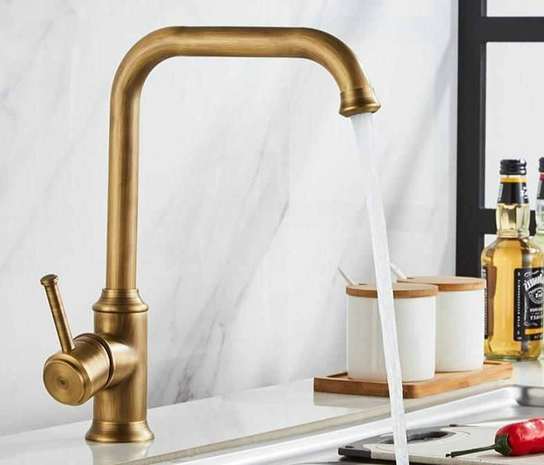 Bronze kitchen faucet