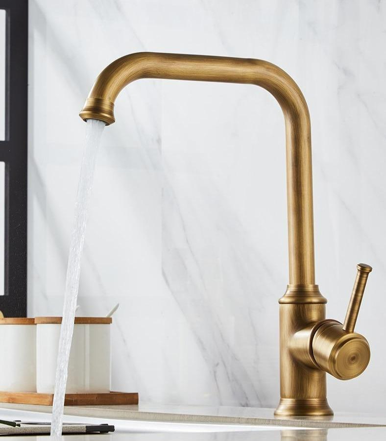modern brass kitchen faucet