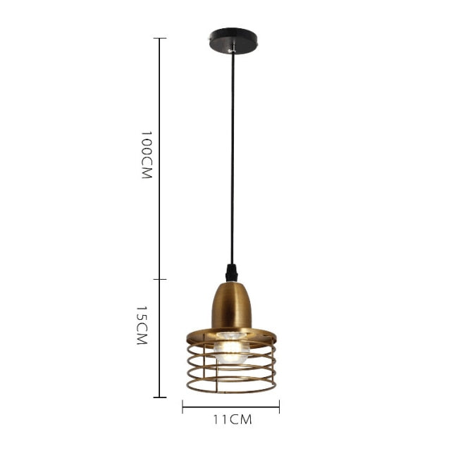 Gold Industrial style Cafe Pendant Light