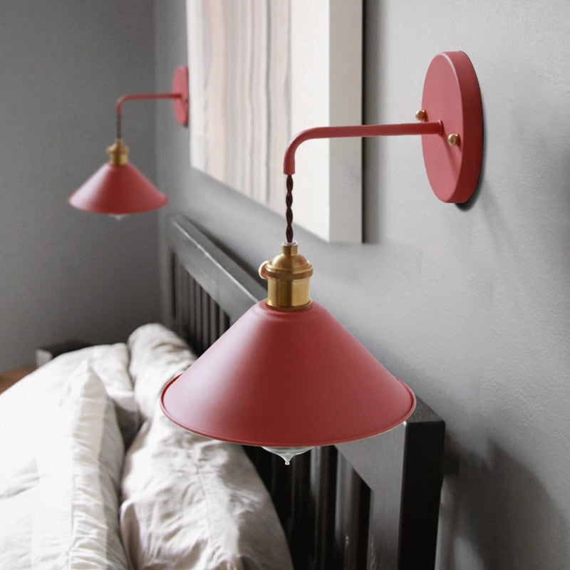Pair of Vintage Wall Sconce in Pink