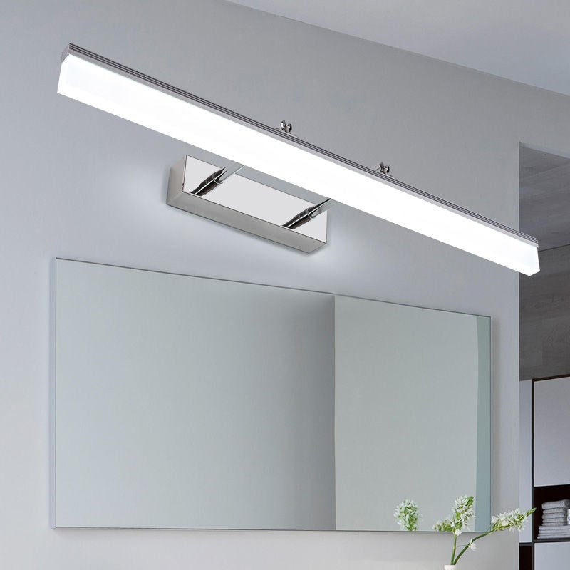 Contemporary Bathroom Mirror Lighting LED, Chrome Finish