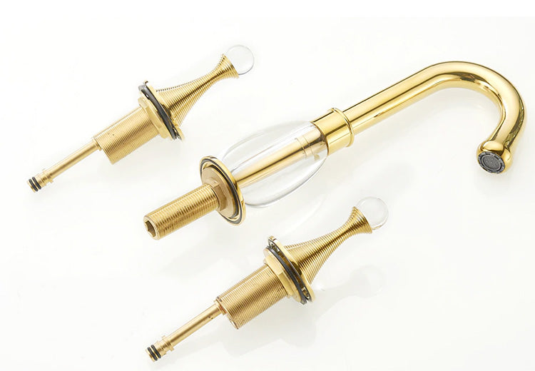 Elegant Polished Gold Basin Faucet