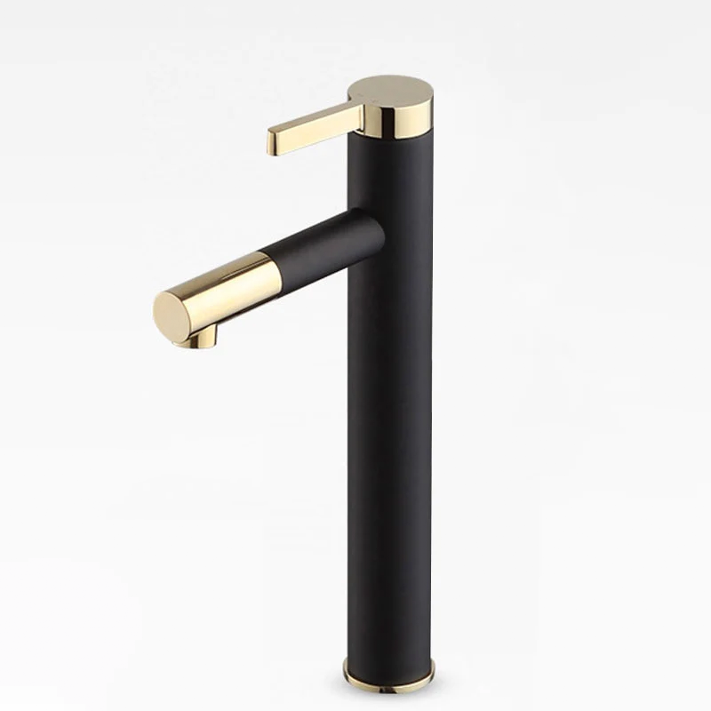Tall European Style bathroom Faucet European Style Faucet with drinking fountain shown in matte black and gold