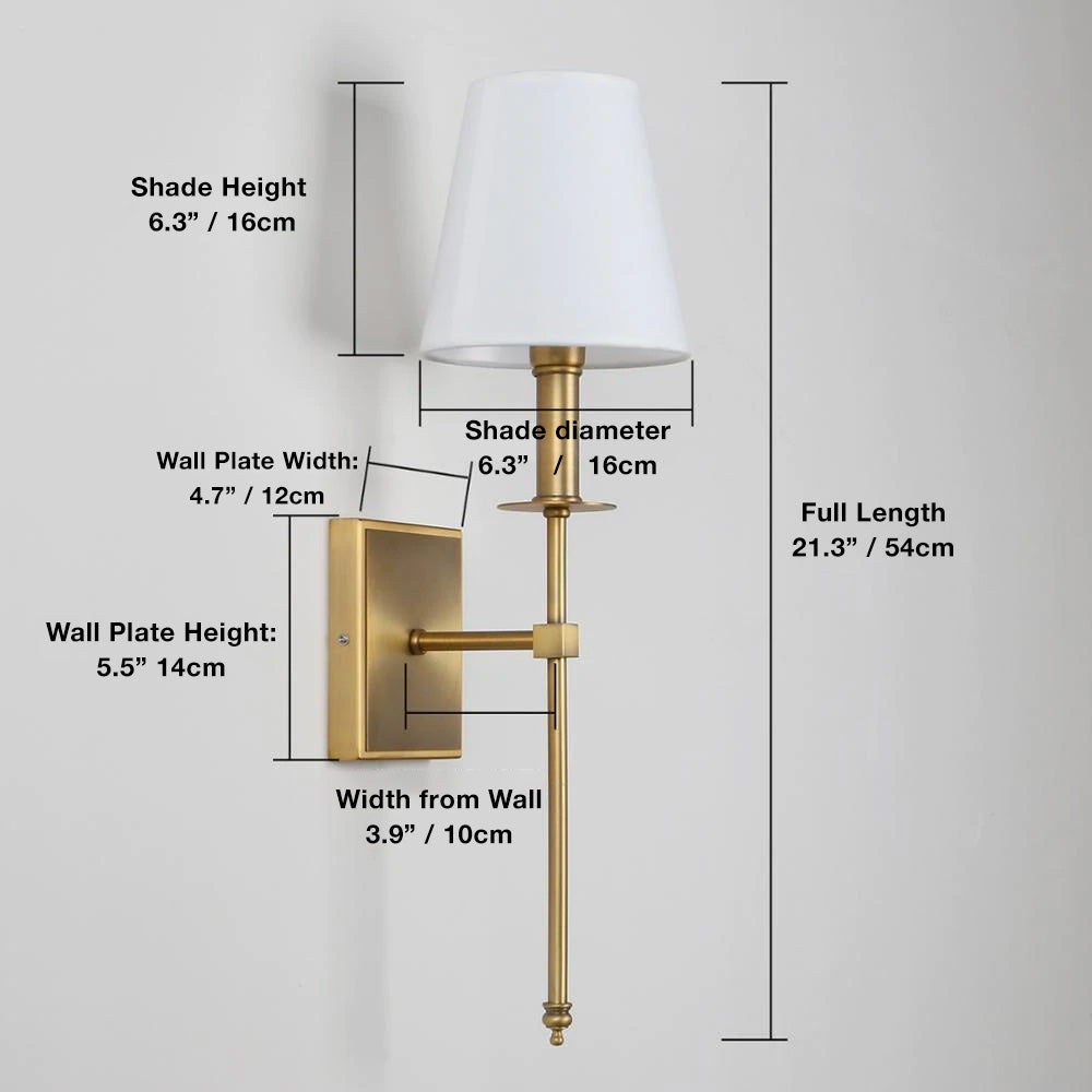 Dimensions of Traditional Wall Sconce 